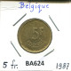 5 FRANCS 1987 FRENCH Text BELGIUM Coin #BA624.U.A - 5 Francs