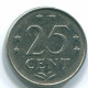 25 CENTS 1976 NETHERLANDS ANTILLES Nickel Colonial Coin #S11640.U.A - Niederländische Antillen