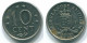 10 CENTS 1970 ANTILLAS NEERLANDESAS Nickel Colonial Moneda #S13369.E.A - Niederländische Antillen