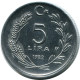 5 LIRA 1982 TURKEY Coin #AR038.U.A - Turkije