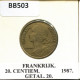 20 CENTIMES 1987 FRANCIA FRANCE Moneda #BB503.E.A - 20 Centimes