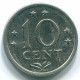 10 CENTS 1971 NETHERLANDS ANTILLES Nickel Colonial Coin #S13419.U.A - Antille Olandesi