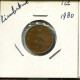 1 CENT 1980 SIMBABWE ZIMBABWE Münze #AN750.D.A - Simbabwe