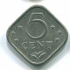 5 CENTS 1974 NIEDERLÄNDISCHE ANTILLEN Nickel Koloniale Münze #S12218.D.A - Niederländische Antillen