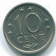 10 CENTS 1971 ANTILLES NÉERLANDAISES Nickel Colonial Pièce #S13394.F.A - Antillas Neerlandesas
