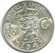 1/10 GULDEN 1945 P INDES ORIENTALES NÉERLANDAISES ARGENT Colonial Pièce #NL14058.3.F.A - Indie Olandesi