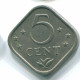 5 CENTS 1971 NETHERLANDS ANTILLES Nickel Colonial Coin #S12192.U.A - Antilles Néerlandaises