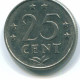 25 CENTS 1971 NETHERLANDS ANTILLES Nickel Colonial Coin #S11490.U.A - Niederländische Antillen