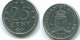 25 CENTS 1971 NETHERLANDS ANTILLES Nickel Colonial Coin #S11490.U.A - Nederlandse Antillen
