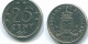 25 CENTS 1971 NETHERLANDS ANTILLES Nickel Colonial Coin #S11490.U.A - Netherlands Antilles