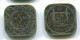 5 CENTS 1966 SURINAME Netherlands Nickel-Brass Colonial Coin #S12771.U.A - Surinam 1975 - ...