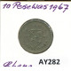 10 PESEWAS 1967 GHANA Coin #AY282.U.A - Ghana