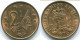2 1/2 CENT 1976 NETHERLANDS ANTILLES Bronze Colonial Coin #S10532.U.A - Antille Olandesi