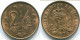 2 1/2 CENT 1976 NETHERLANDS ANTILLES Bronze Colonial Coin #S10532.U.A - Antillas Neerlandesas