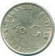1/10 GULDEN 1963 ANTILLAS NEERLANDESAS PLATA Colonial Moneda #NL12526.3.E.A - Antilles Néerlandaises