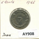IRANÍ 5 RIALS 1966 / 1345 Islámico Moneda #AY908.E.A - Iran