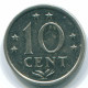 10 CENTS 1971 ANTILLES NÉERLANDAISES Nickel Colonial Pièce #S13386.F.A - Netherlands Antilles