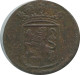 1745 HOLLAND VOC DUIT NIEDERLANDE OSTINDIEN NY COLONIAL PENNY #VOC1294.9.D.A - Indes Néerlandaises