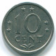 10 CENTS 1971 ANTILLAS NEERLANDESAS Nickel Colonial Moneda #S13405.E.A - Antille Olandesi