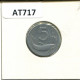 5 LIRE 1952 ITALIA ITALY Moneda #AT717.E.A - 5 Liras