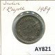 1 RUPEE 1989 INDIA Moneda #AY821.E.A - Indien