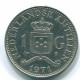 1 GULDEN 1971 ANTILLAS NEERLANDESAS Nickel Colonial Moneda #S11945.E.A - Netherlands Antilles