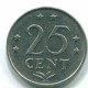 25 CENTS 1971 ANTILLAS NEERLANDESAS Nickel Colonial Moneda #S11522.E.A - Netherlands Antilles