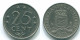 25 CENTS 1971 ANTILLAS NEERLANDESAS Nickel Colonial Moneda #S11522.E.A - Nederlandse Antillen