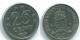 25 CENTS 1971 NIEDERLÄNDISCHE ANTILLEN Nickel Koloniale Münze #S11565.D.A - Netherlands Antilles