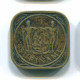 5 CENTS 1962 SURINAME NÉERLANDAIS NETHERLANDS Nickel-Brass Colonial Pièce #S12672.F.A - Suriname 1975 - ...