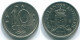 10 CENTS 1971 NIEDERLÄNDISCHE ANTILLEN Nickel Koloniale Münze #S13420.D.A - Niederländische Antillen