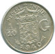 1/10 GULDEN 1940 NETHERLANDS EAST INDIES SILVER Colonial Coin #NL13537.3.U.A - Dutch East Indies