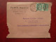 LF1 - Affranchissement Par Deux YT 28 Sur Enveloppe à En-tête Société Paris-Maroc - Casablanca 1914 - Covers & Documents