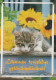 CAT KITTY Animals Vintage Postcard CPSM #PAM641.A - Gatos