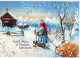 PÈRE NOËL Bonne Année Noël GNOME Vintage Carte Postale CPSM #PAY992.A - Santa Claus