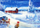 SANTA CLAUS Happy New Year Christmas GNOME Vintage Postcard CPSM #PAY994.A - Santa Claus