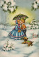 Happy New Year Christmas CHILDREN Vintage Postcard CPSM #PAY919.A - New Year