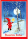 SANTA CLAUS Happy New Year Christmas GNOME Vintage Postcard CPSM #PAY169.A - Santa Claus
