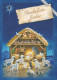 CRISTO SANTO Gesù Bambino Natale Religione Vintage Cartolina CPSM #PBP704.A - Jésus