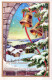 Bonne Année Noël CLOCHE Vintage Carte Postale CPSMPF #PKD508.A - Nieuwjaar