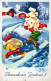 PÈRE NOËL Bonne Année Noël GNOME Vintage Carte Postale CPSMPF #PKD353.A - Kerstman