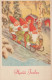 WEIHNACHTSMANN SANTA CLAUS Neujahr Weihnachten GNOME Vintage Ansichtskarte Postkarte CPSMPF #PKD239.A - Santa Claus