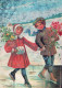 Bonne Année Noël ENFANTS LENTICULAR 3D Vintage Carte Postale CPSM #PAZ088.A - Nieuwjaar
