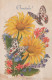 FLOWERS Vintage Postcard CPA #PKE546.A - Blumen