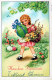 PASQUA BAMBINO UOVO Vintage Cartolina CPA #PKE358.A - Easter