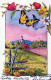 OSTERN FLOWERS Vintage Ansichtskarte Postkarte CPA #PKE160.A - Pâques
