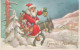 WEIHNACHTSMANN SANTA CLAUS Neujahr Weihnachten Vintage Ansichtskarte Postkarte CPA #PKE040.A - Kerstman