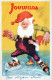 WEIHNACHTSMANN SANTA CLAUS Neujahr Weihnachten GNOME Vintage Ansichtskarte Postkarte CPSMPF #PKD924.A - Kerstman