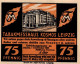 75 PFENNIG 1921 Stadt LEIPZIG Saxony UNC DEUTSCHLAND Notgeld Banknote #PC102 - Lokale Ausgaben