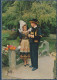 La Bretagne Couple De La Région D'Elliant (Finistère) En Costume Traditionnel Carte Postale - Kostums